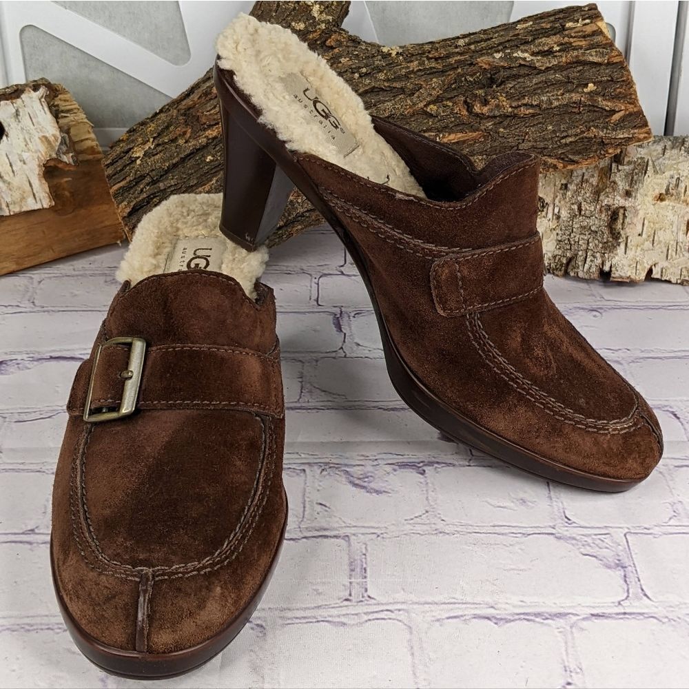UGG Isabella Suede Clogs Slides Mules - S/N 5565